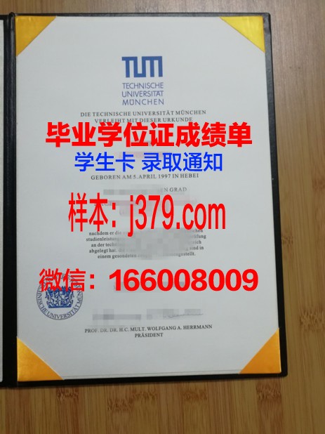 慕尼黑大学毕业证成绩单