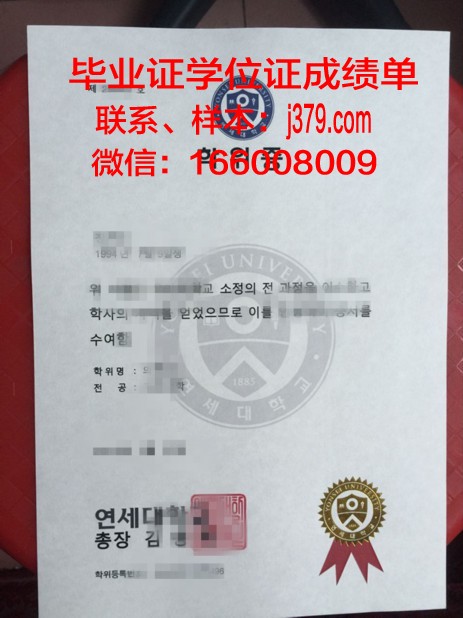 延世大学硕士毕业证(韩国延世大学毕业证图片)