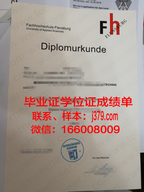 弗伦斯堡应用技术大学毕业证书图片模板(弗伦斯堡大学排名)